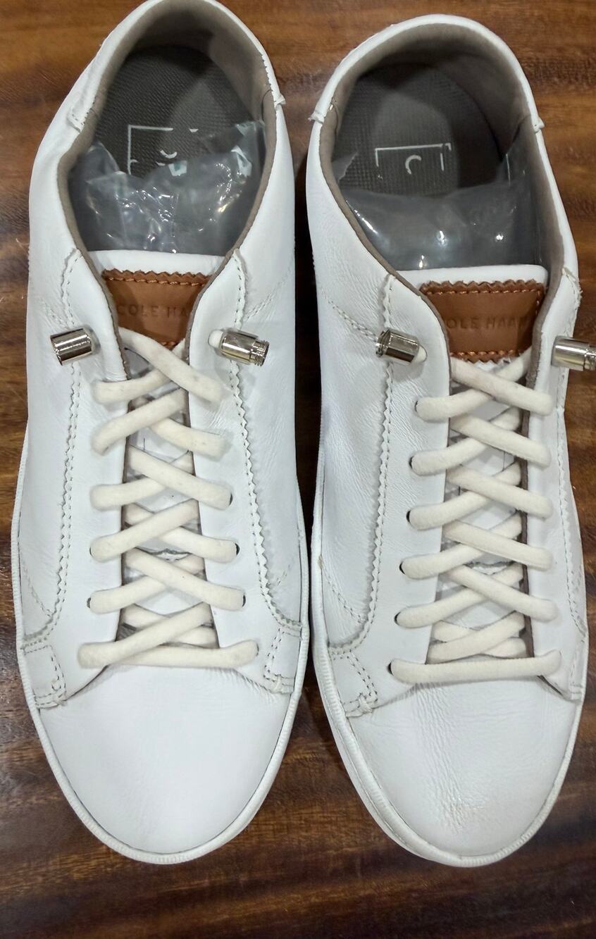Cole Haan - Women's - White Leather Sneakers - Size 7